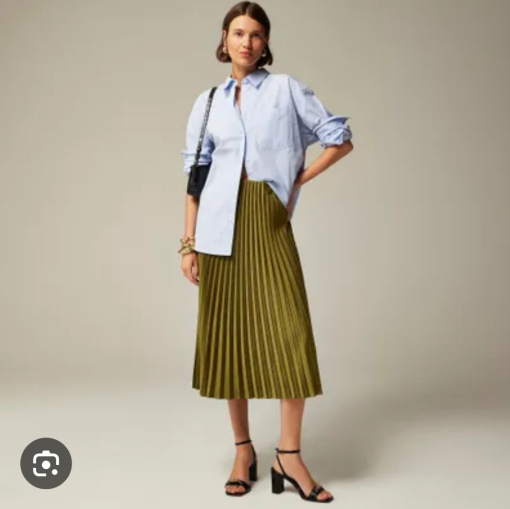 NWT J. Crew Gwyenth Pleated Slip Skirt